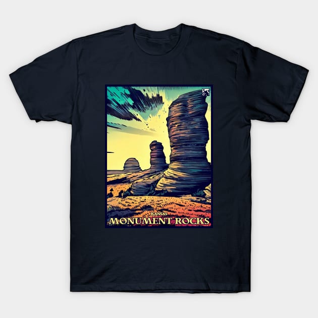 Monument Rocks, Kansas T-Shirt by cloudlanddesigns